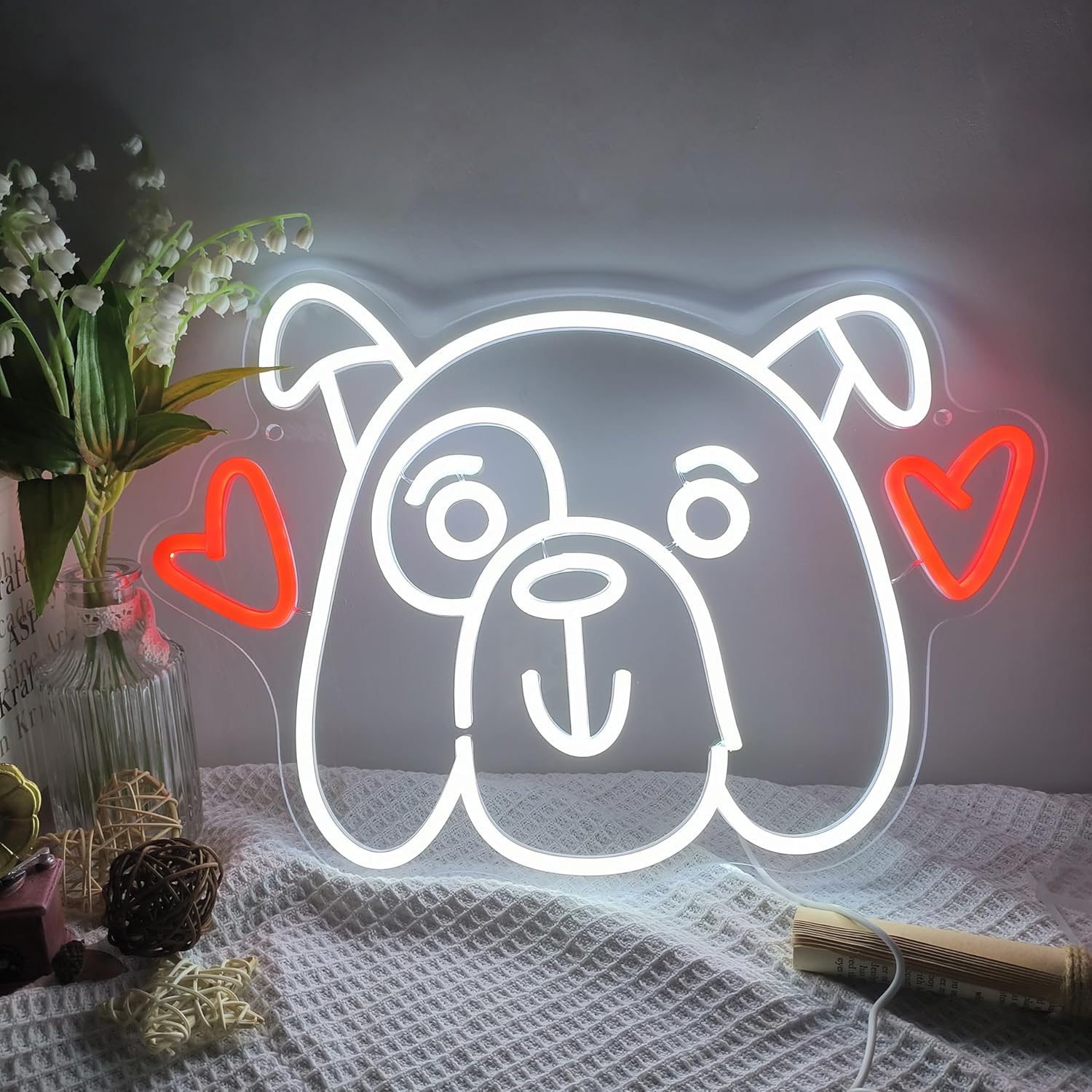 Party Games Shop - Неоновая вывеска «Love Dog» со светодиодной