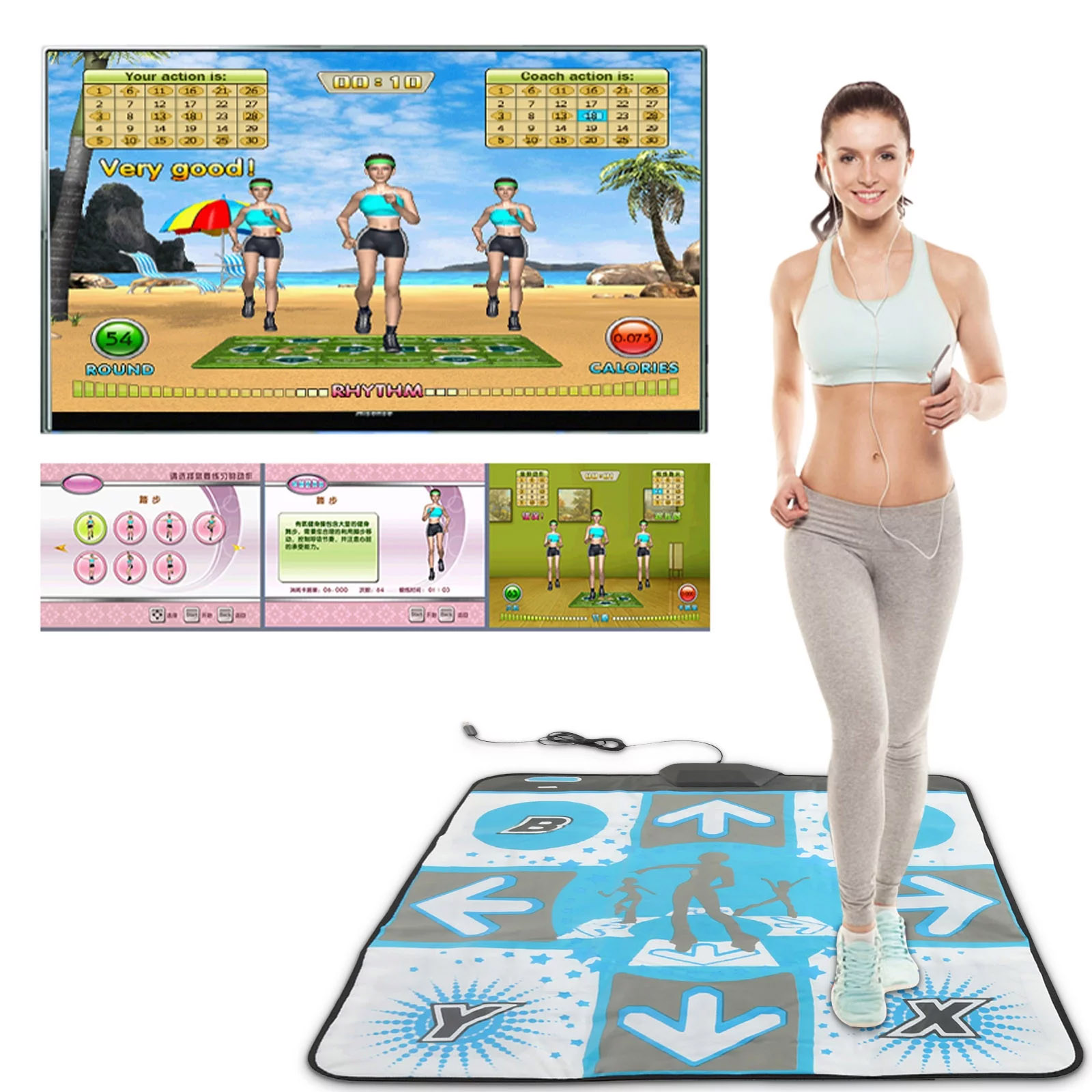 Party Games On Switch - Нескользящий коврик для вечеринок, одиночный танцевальный