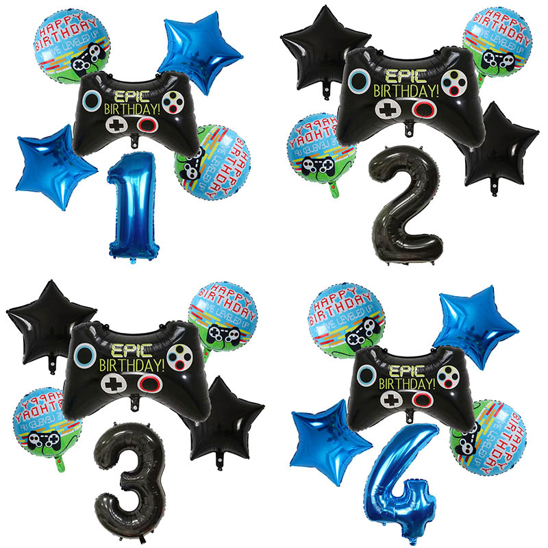 Party Games Baby Shower - Набор из 6 гелиевых шаров-геймпадов для