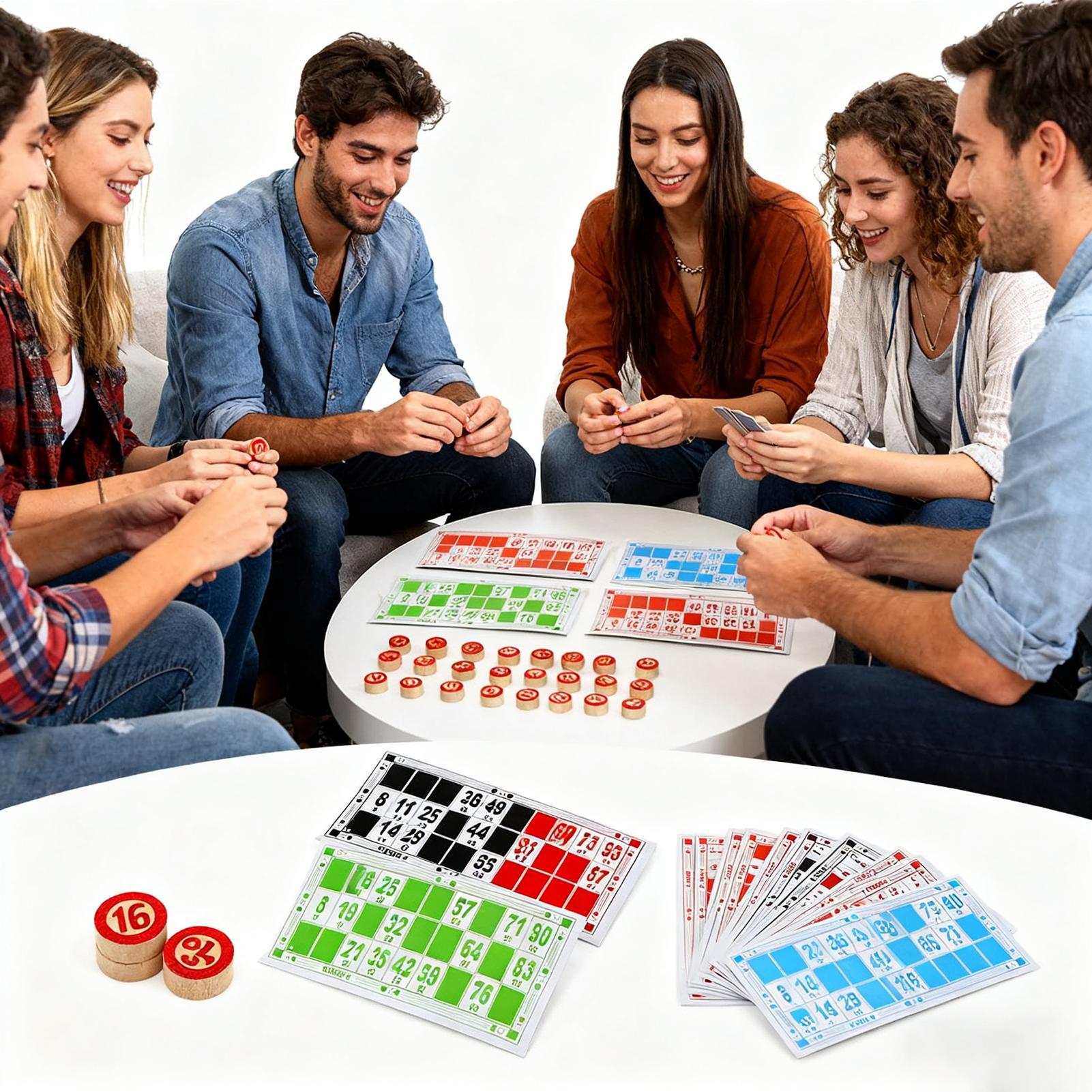 Party Games For Large Groups - Карточная игра «Бинго», винтажные деревянные интерактивные