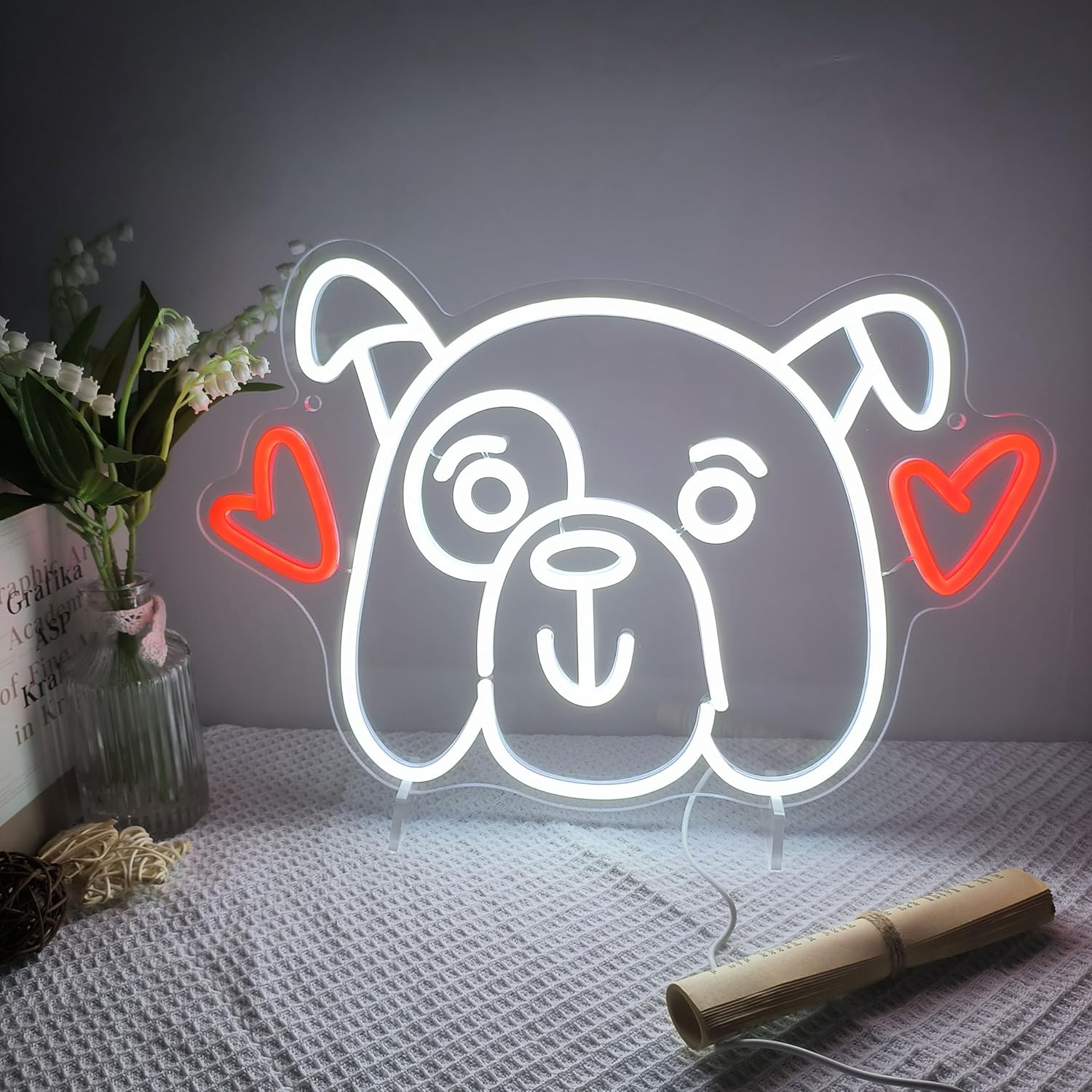 Неоновая вывеска «Love Dog» со – обзор и цена Party Games Shop